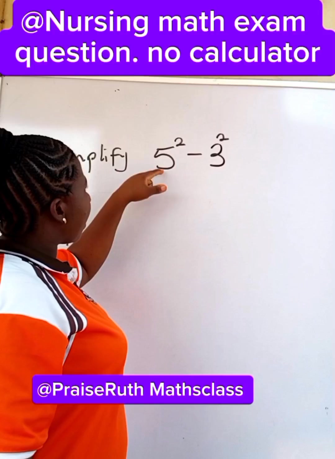 Simplify 5²-3² | PraiseRuth mathsclass | Facebook