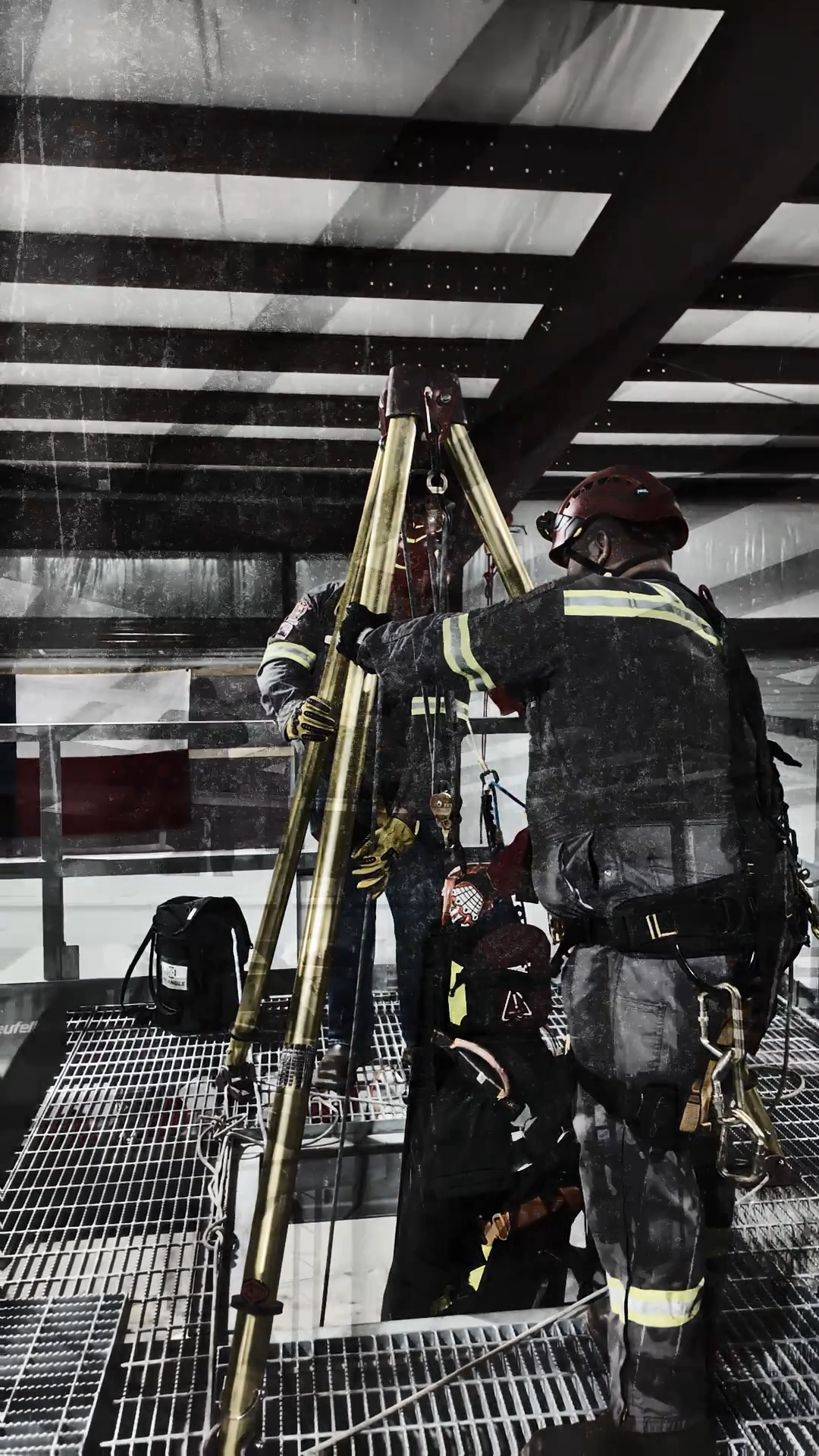 Rope work in action at the Baytown facility. Real systems. Real ...