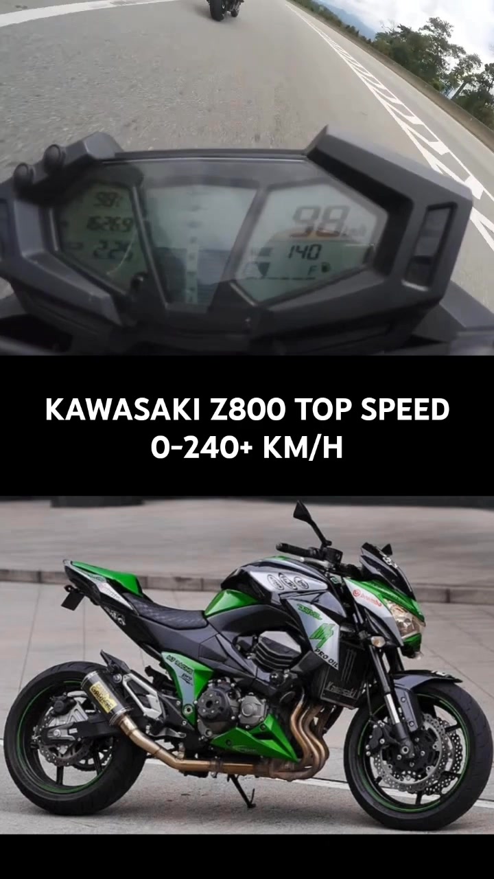 KAWASAKI Z800 TOP SPEED 0-240+ KM/H 🥶 #kawasaki