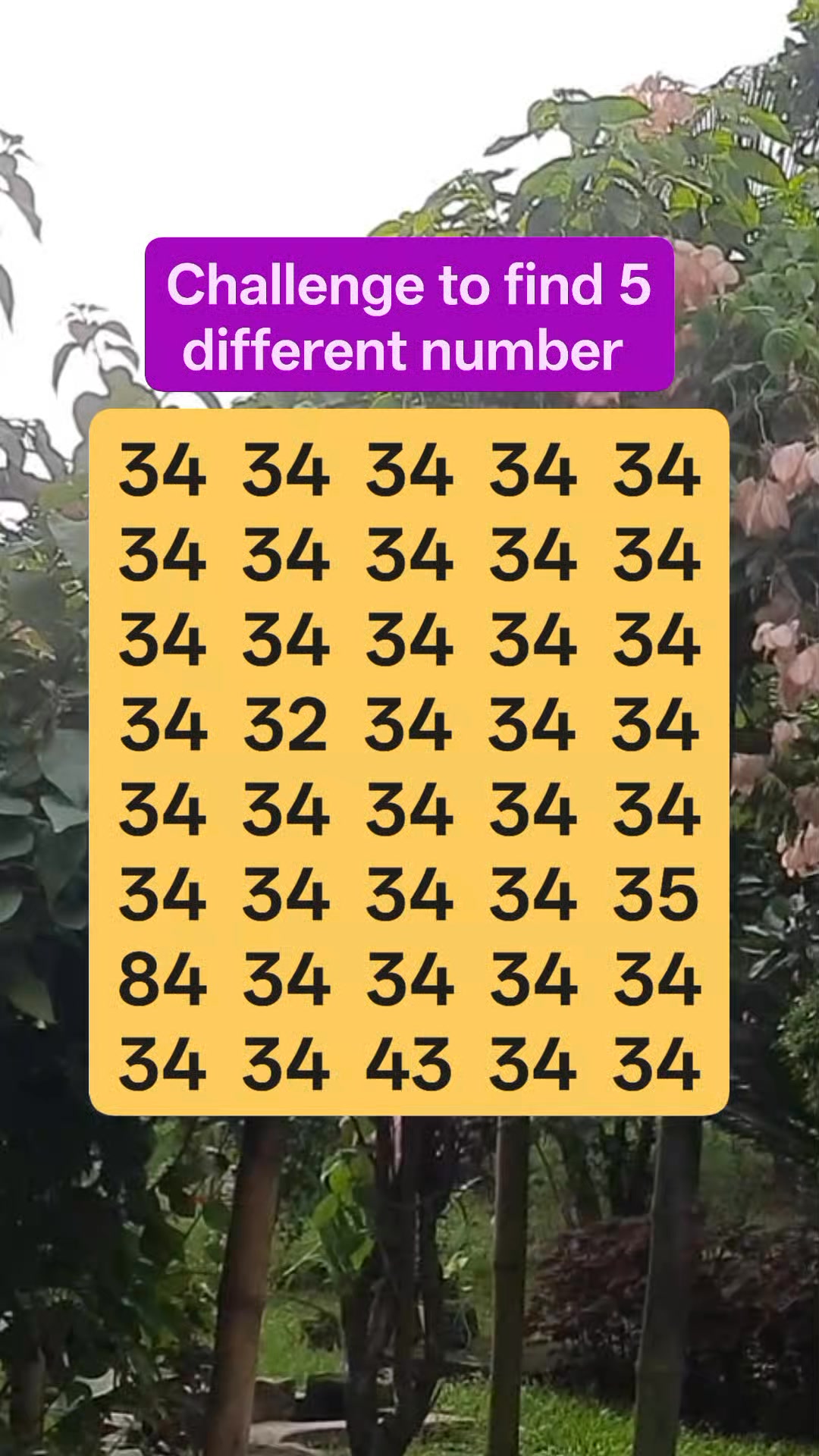 Identify 5 different number #facebookreels #brainteaser #puzzle | IQ ...