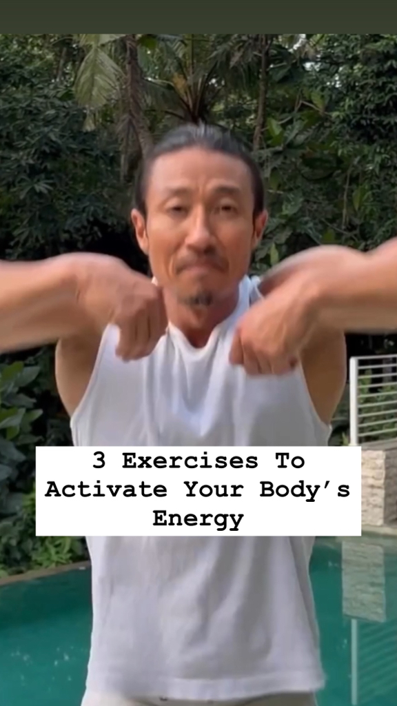 Anytime when your energy is feeling low, do the three exercises back to ...