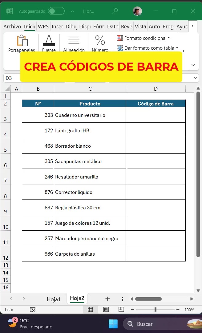Aprende a crear códigos de barra en Excel de manera práctica para ...