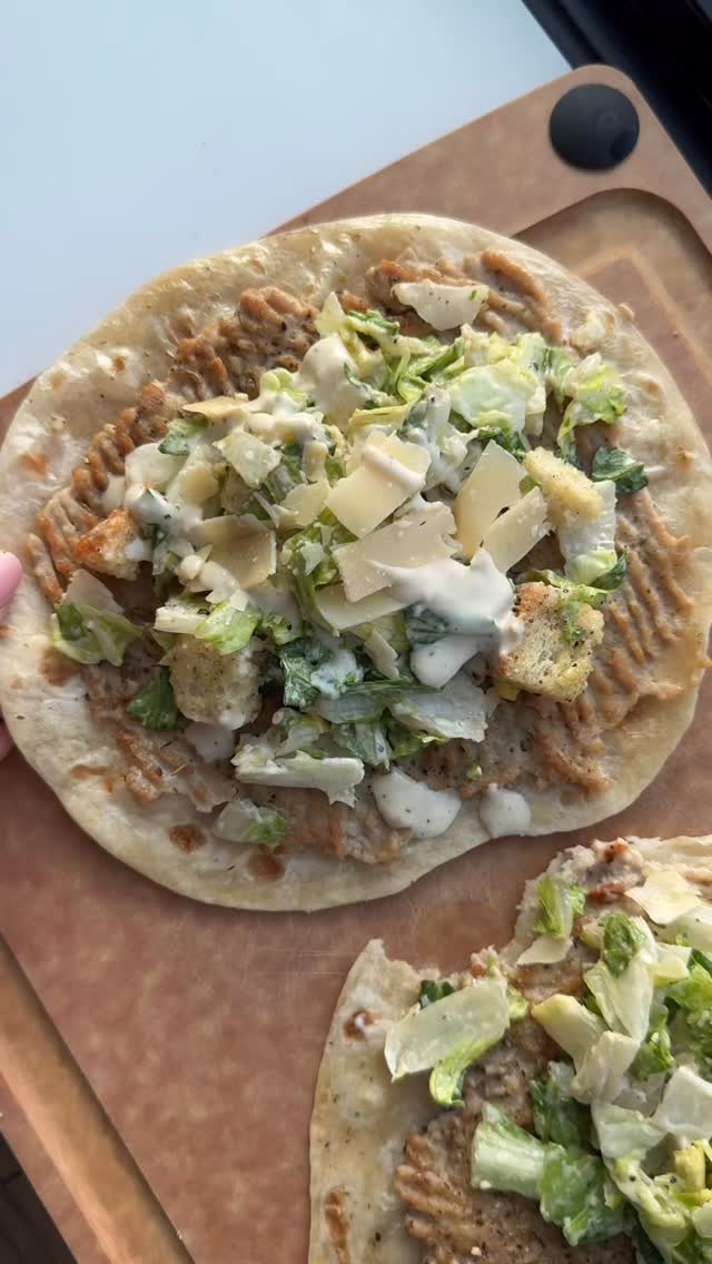 smashed chicken Caesar wraps See comments for the link to the full ...