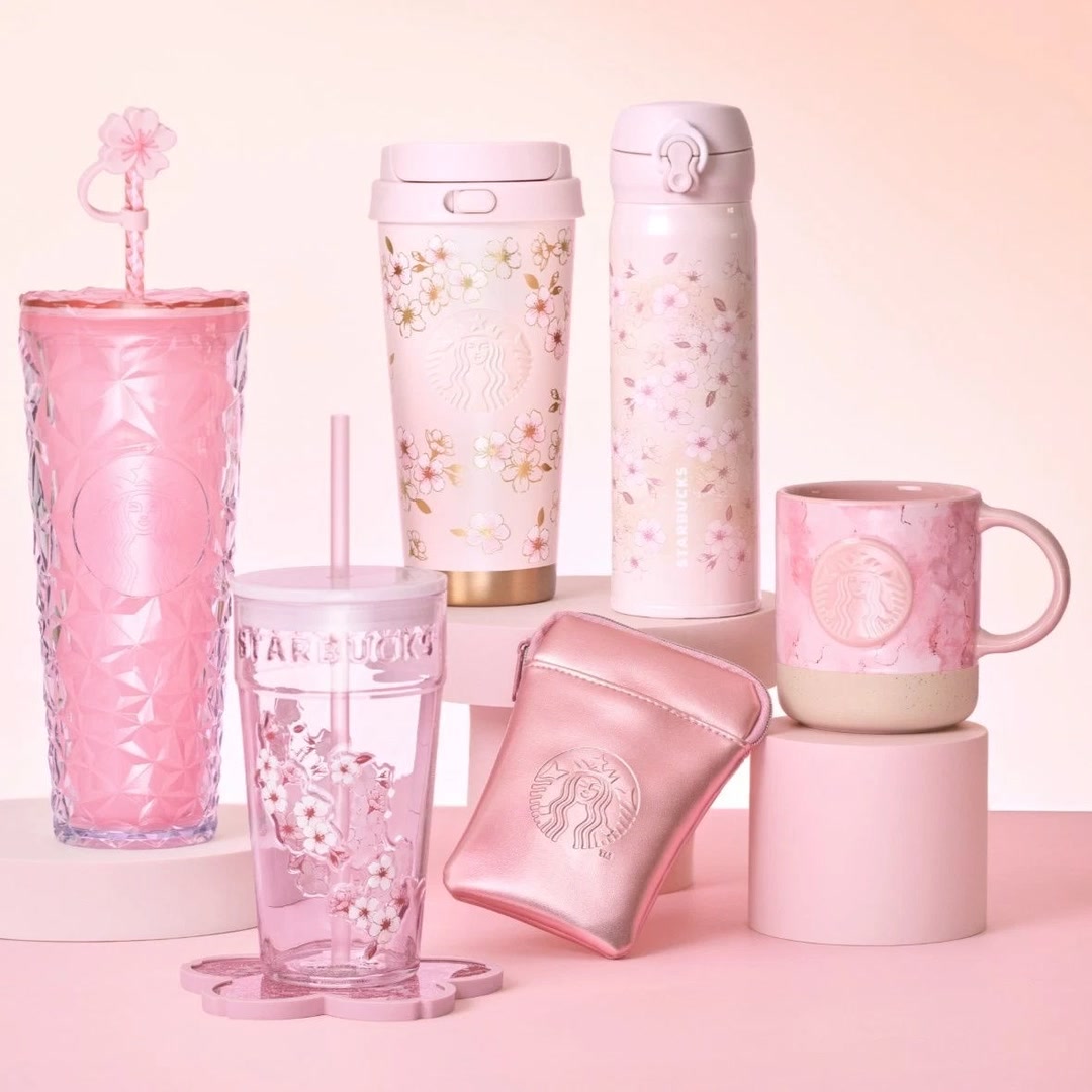 💗 Starbucks just dropped these gorgeous new pink vibes collection