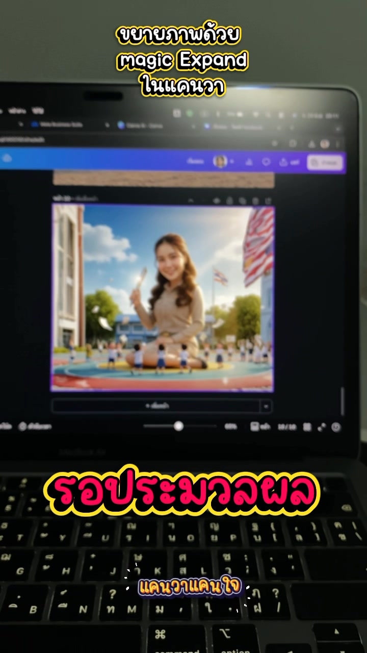 ขยายภาพด้วย magic Expandในแคนวา🌈💖 1.เลือกภาพที่ต้องการขยาย 2.ไปที่เมนู ...