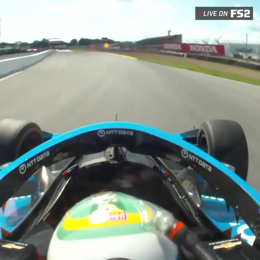Nolan Siegel is the first to go off course in Practice 1 at Mid-Ohio ...