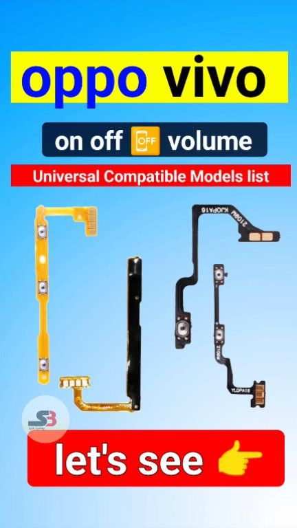 Vivo oppo on off volume switch universal compatible models list # ...