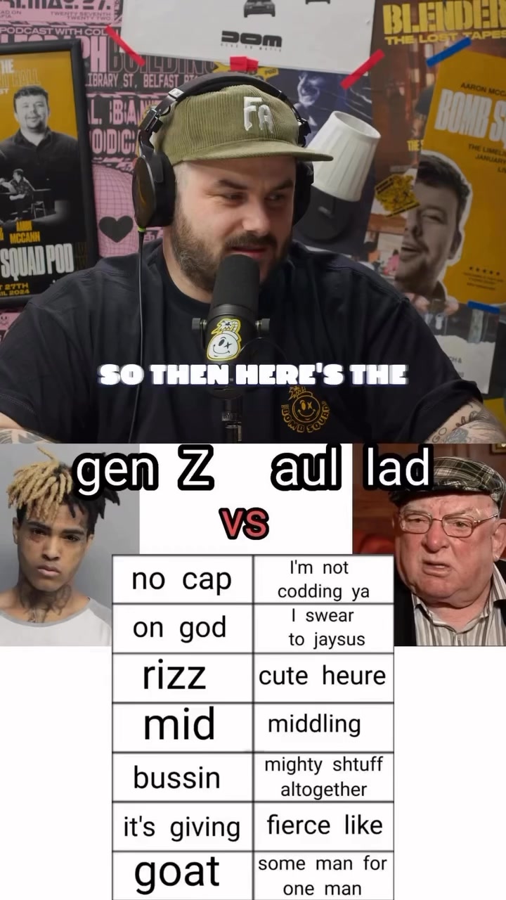 Translating Gen Z phrases to Irish aul bai. #genz #genzmemes #culchies ...