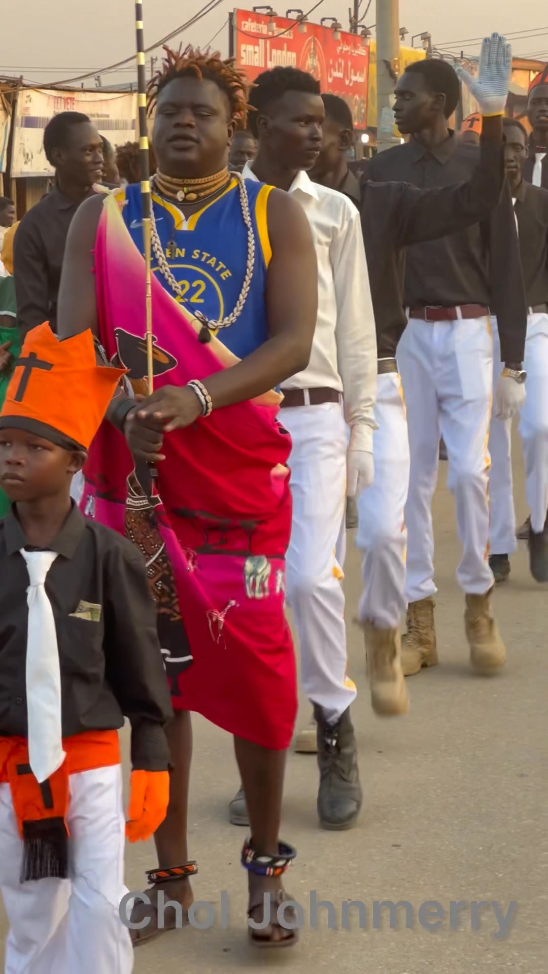 South Sudanese Artist Anyaryol Mathiang matching with St. Mathew church ...