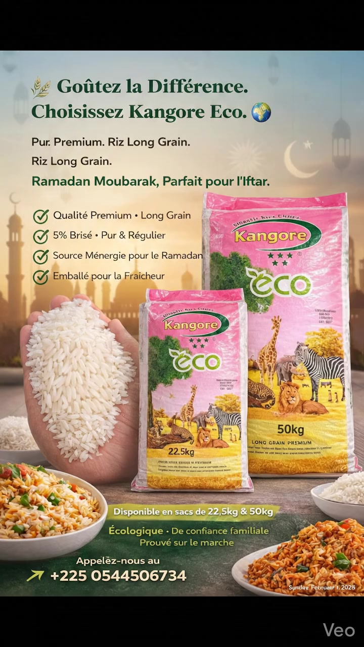 Riz Kangore – Qualité Premium. Disponible en sacs de 50 et 22. 5 kg ...