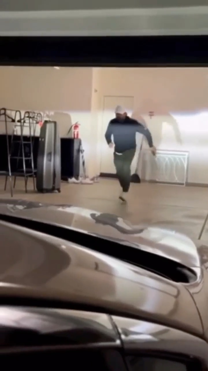 😂 We came across this hilarious garage door jump fail on YouTube and ...