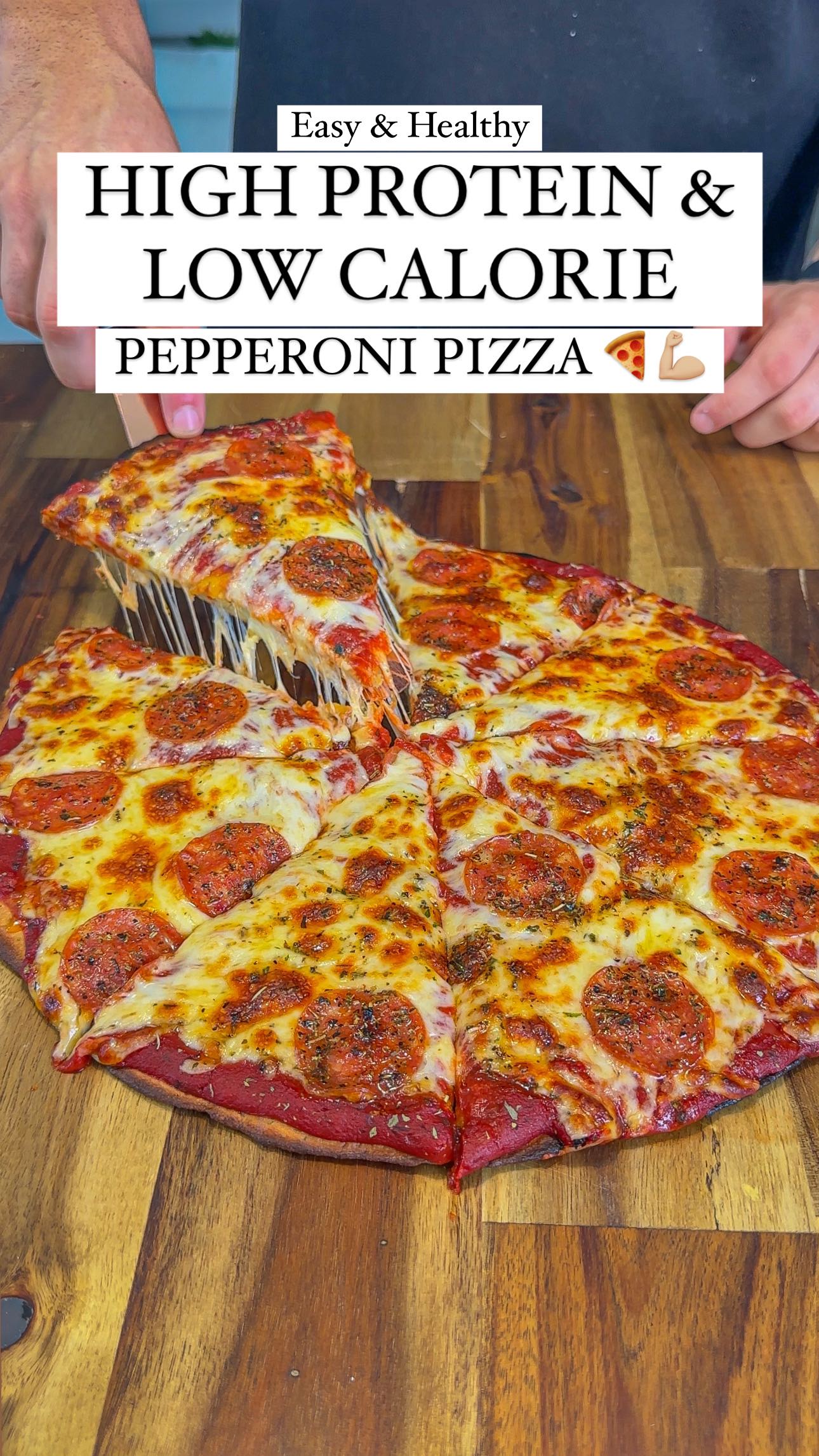 Healthy High Protein Pepperoni Pizza 🍕💪🏼 Only 780 Calories & 85g ...