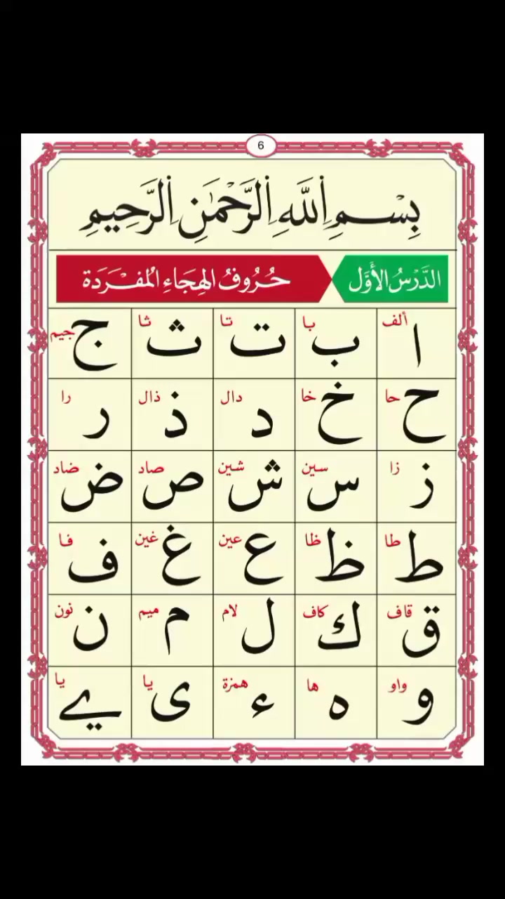 Teaching Arabic letters _حروف العربية_ (حروف الهجاء المفردة) أ،ب، ت، ث ...