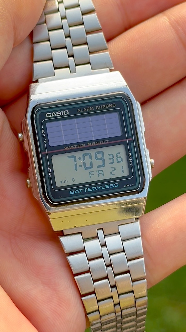 Casio Al-180 solar vintage watch 1980s model. #Casio #vintagewatch