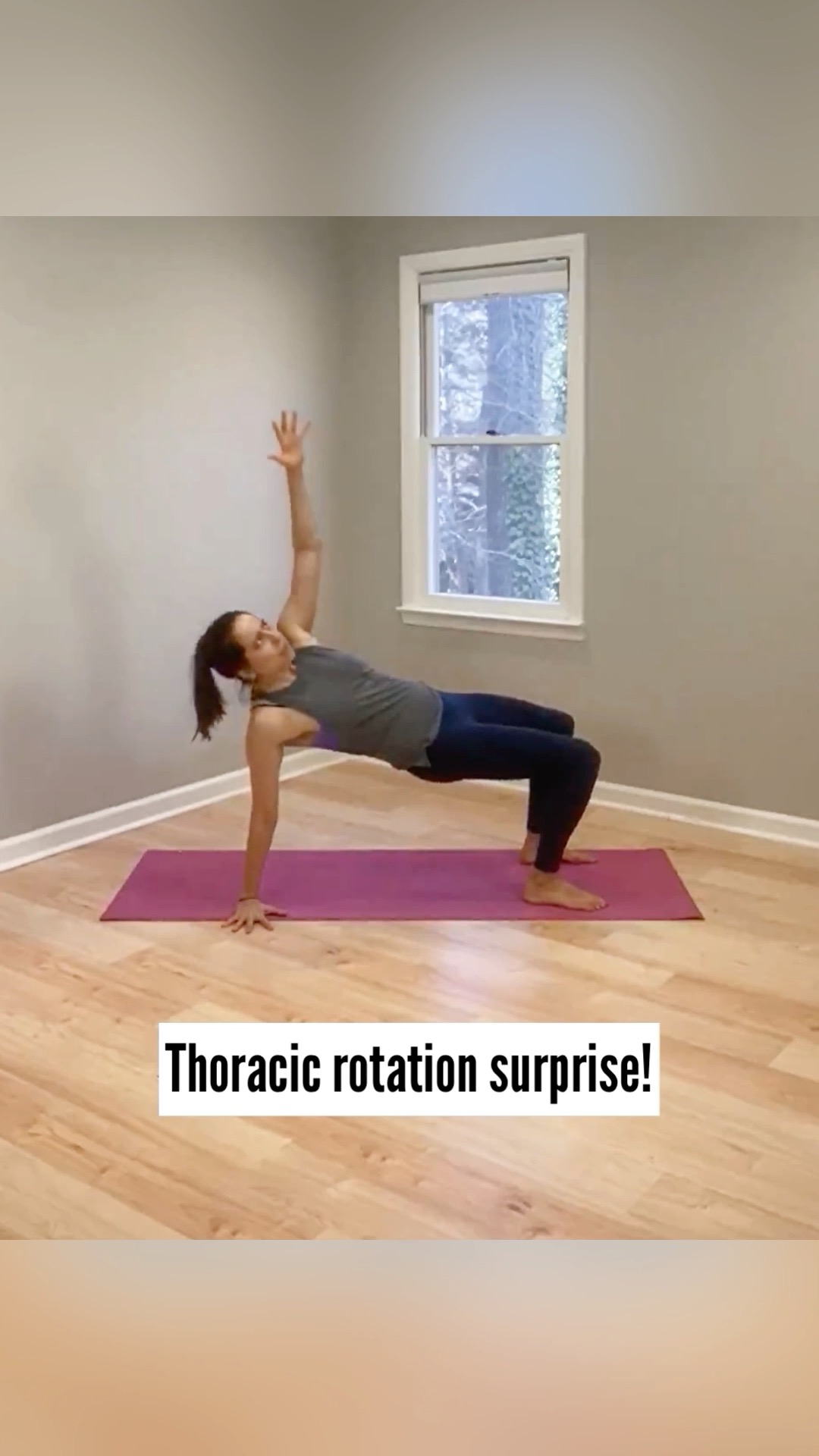 Thoracic rotation surprise! Reverse tabletop is a great pose for asking ...
