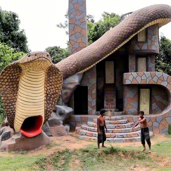 Building snake 🐍 house 🏠 #bushcraft #building | Primitive Survival Tool ...