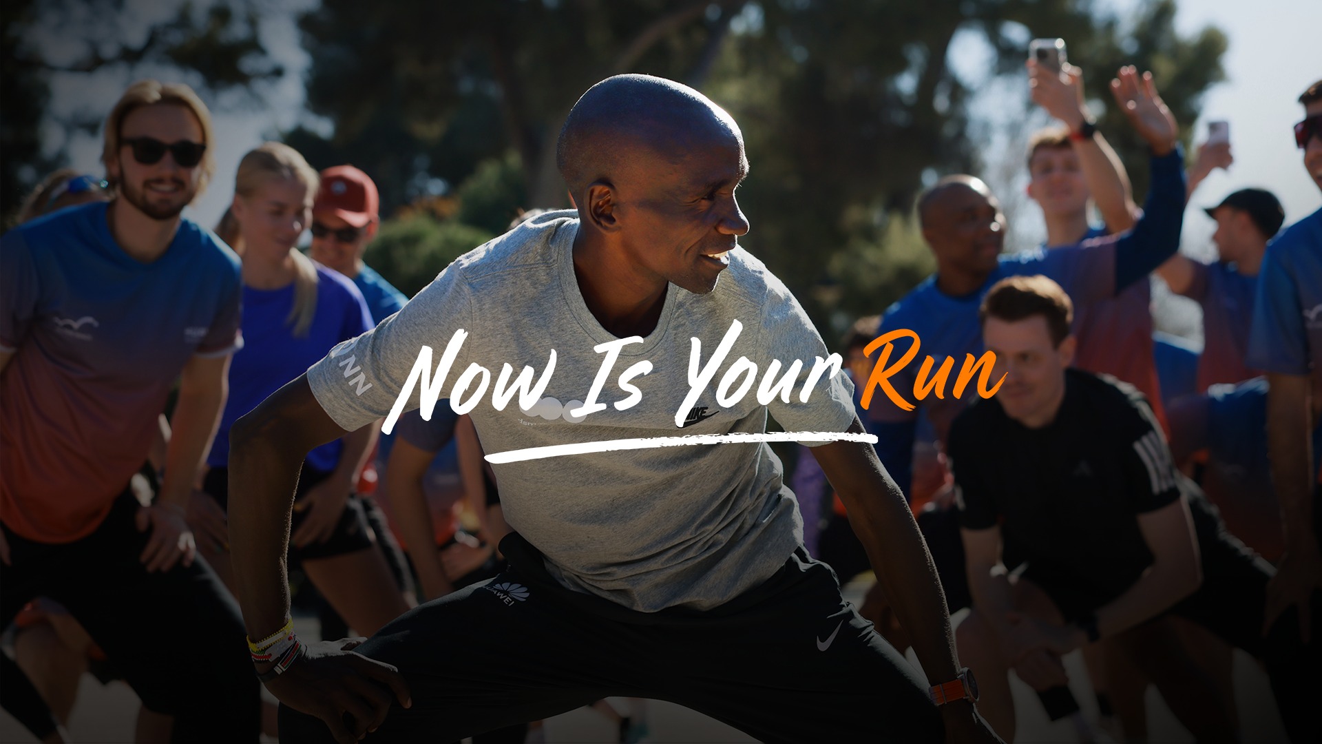 Runners from around the world gathered in Madrid to run alongside Eliud ...