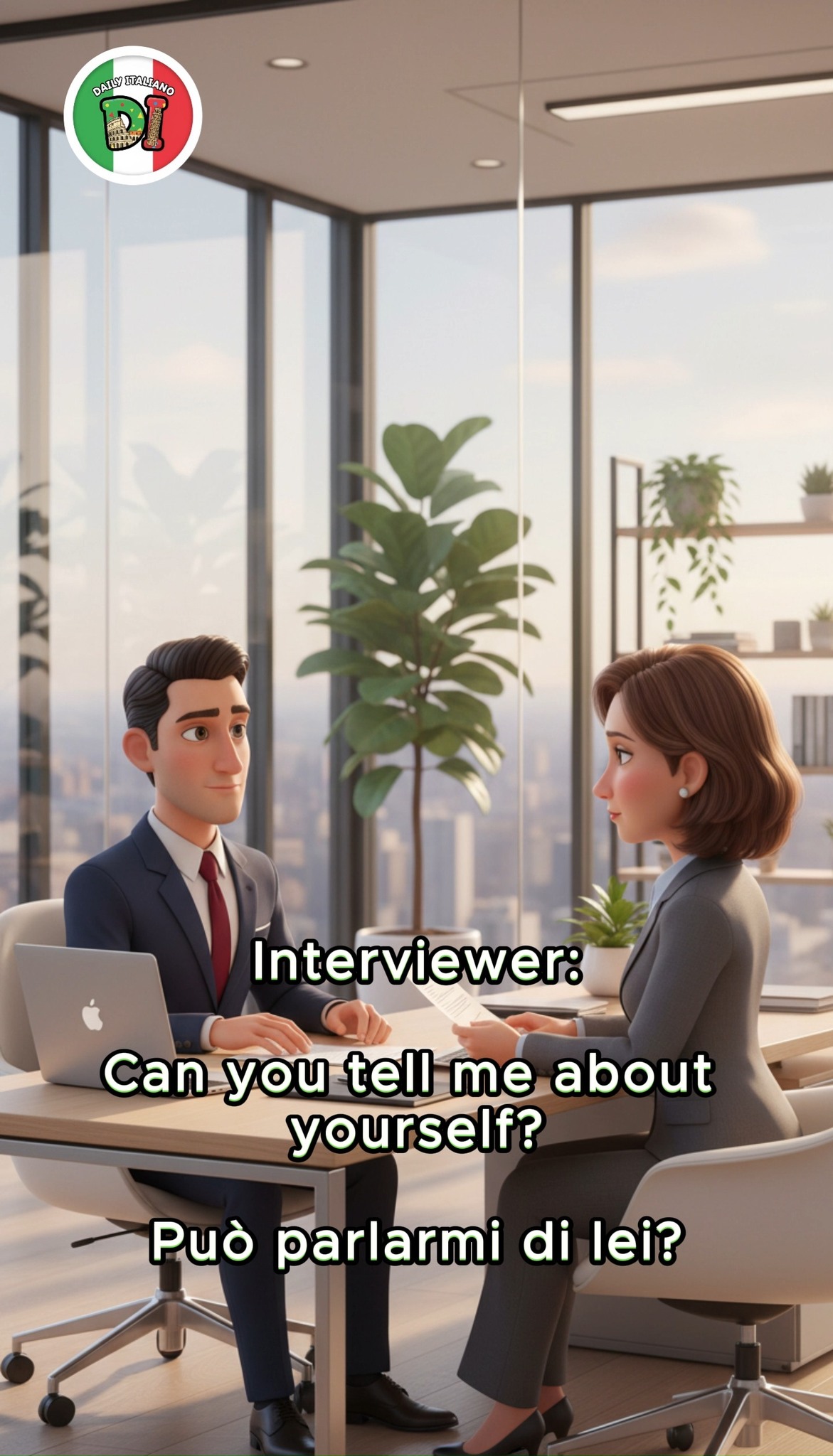 Learn Italian 🇮🇹 | Real-Life Job Interview Conversation #italy # ...