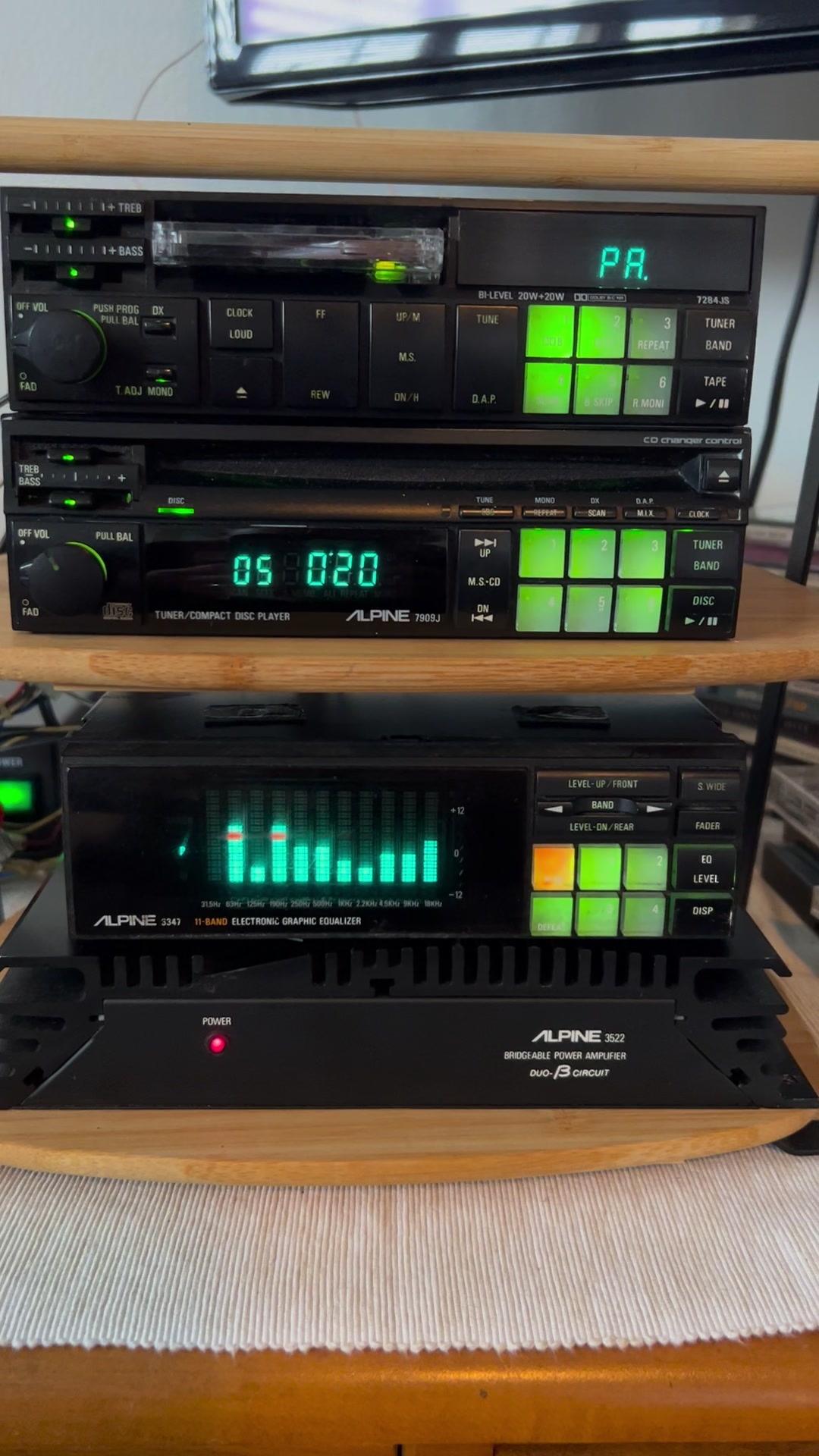 Alpine square button units work well together