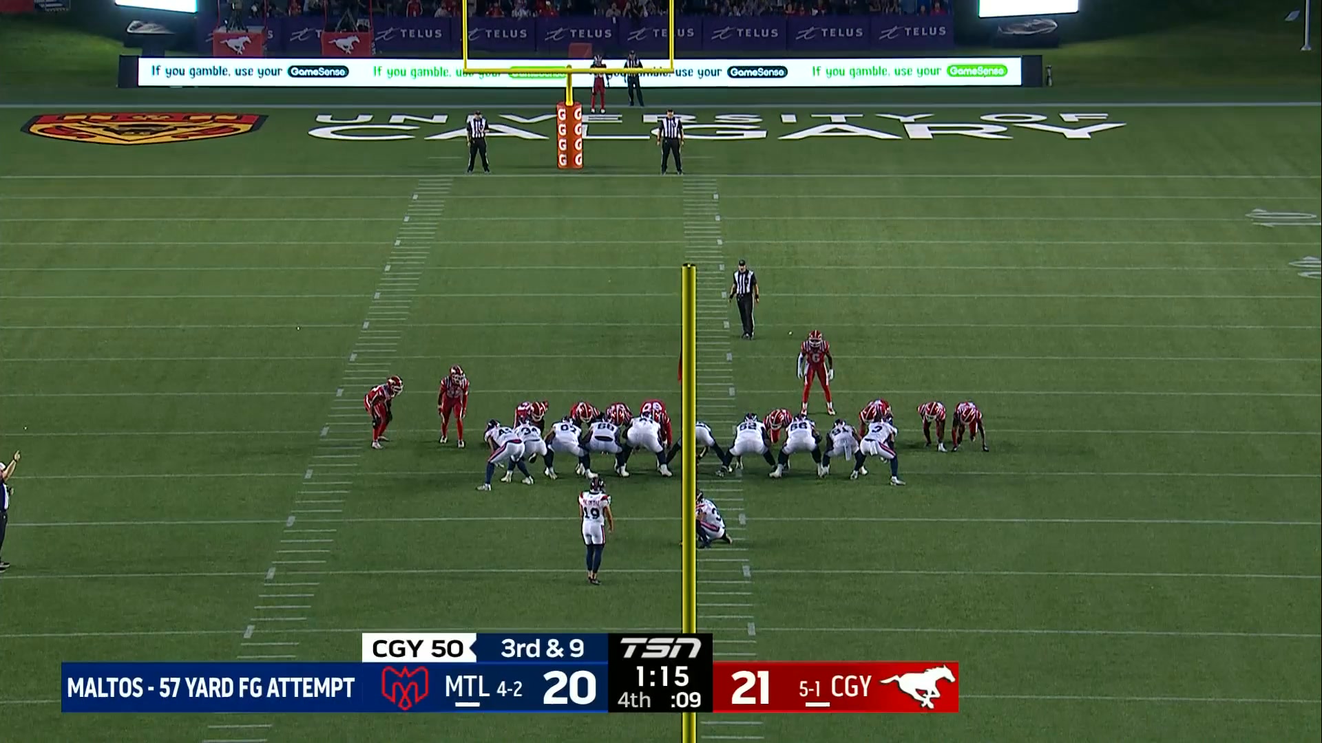 58-YARD FIELD GOAL FOR THE LATE LEAD!!! 🤯 #CFLGameDay 📅: Alouettes de ...