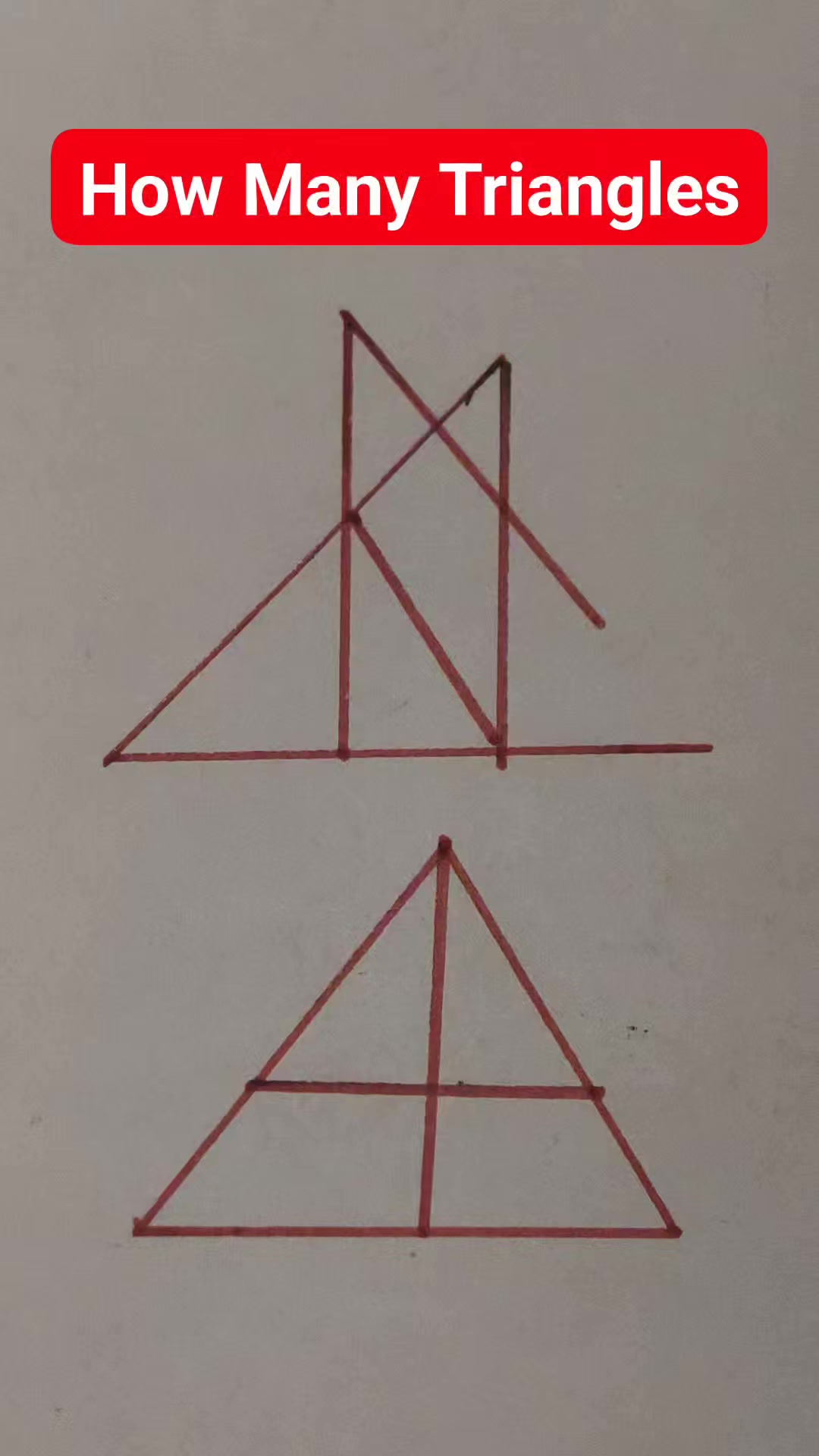 How Many Triangles in Both pictures if you know the answer please ...