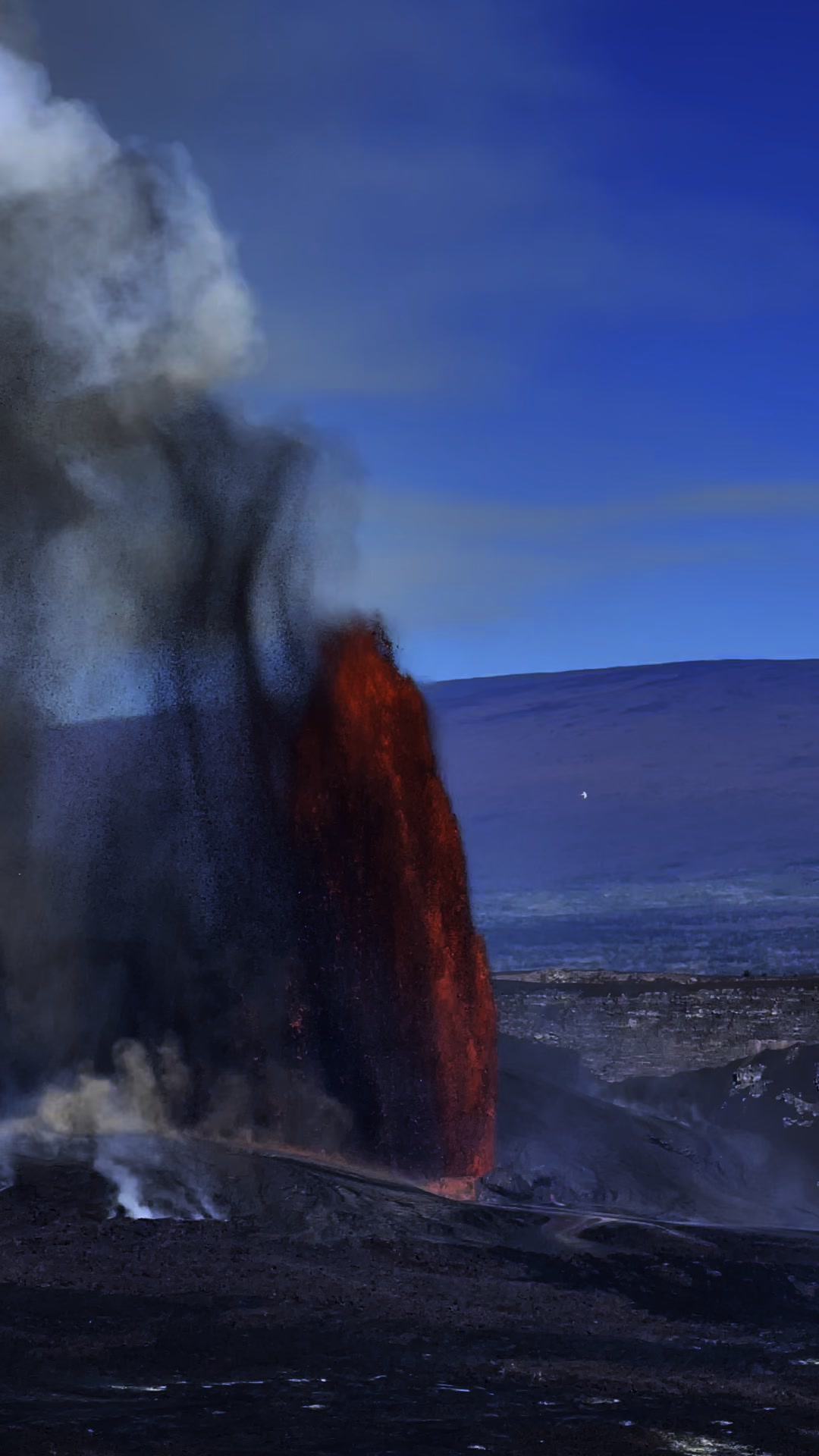 the lava fountains yesterday were NEXT LEVEL! look at her easily going ...