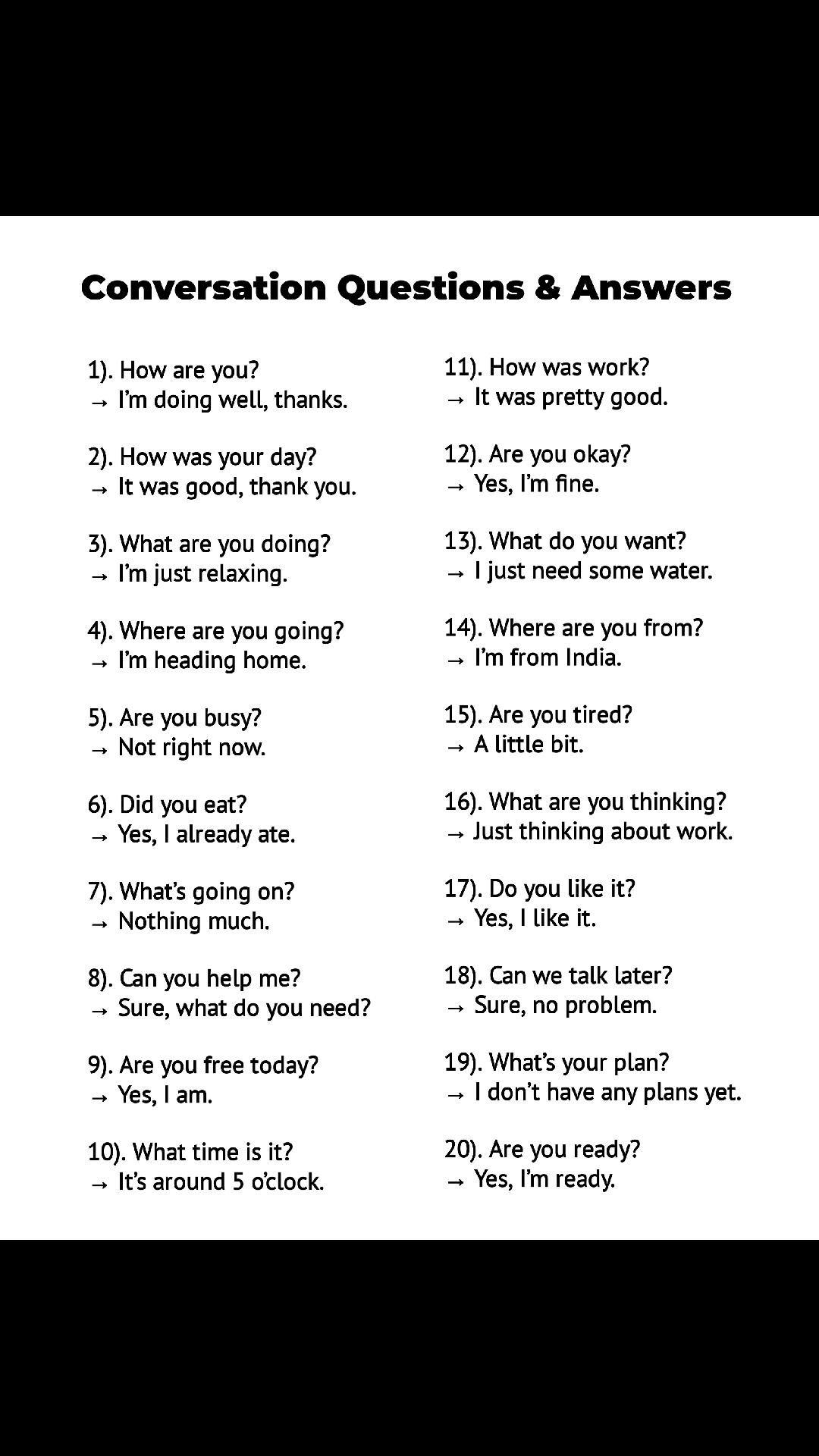 Conversation Questions & Answers. | English Speaking | Facebook