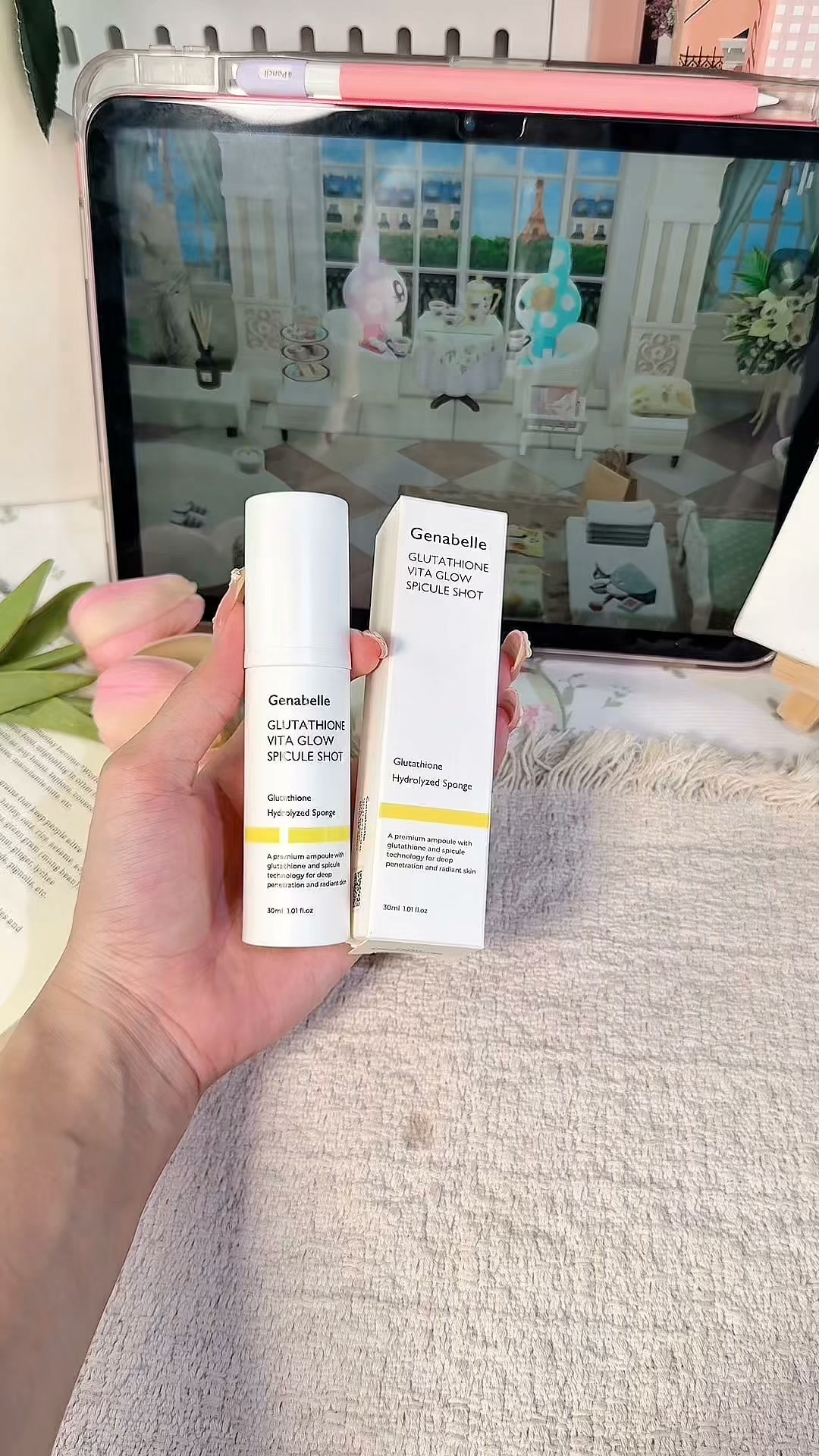 💛Genabelle Glutathione Vita Glow Spicule Shot (30ml) អត់ចាំបាច់ហត់ទៅចាក់នាំតែឈឺស្បែកទៀតទេមក☹️ Serum ជួយឲស្បែកសភ្លឺថ្លាម៉ត់រលោង ព្យាបាលស្នាមអុចខ្មៅ ស្បែកសអត់ 