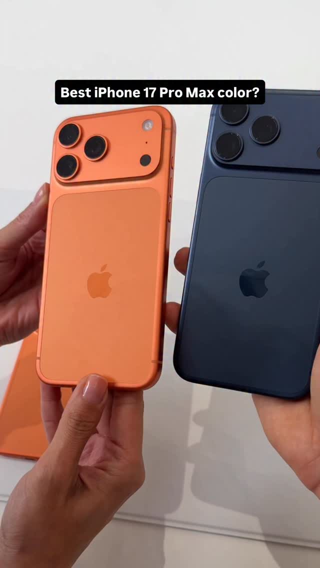 iPhone 17 Pro Max in Cosmic Orange Would you get an 🍊 phone?