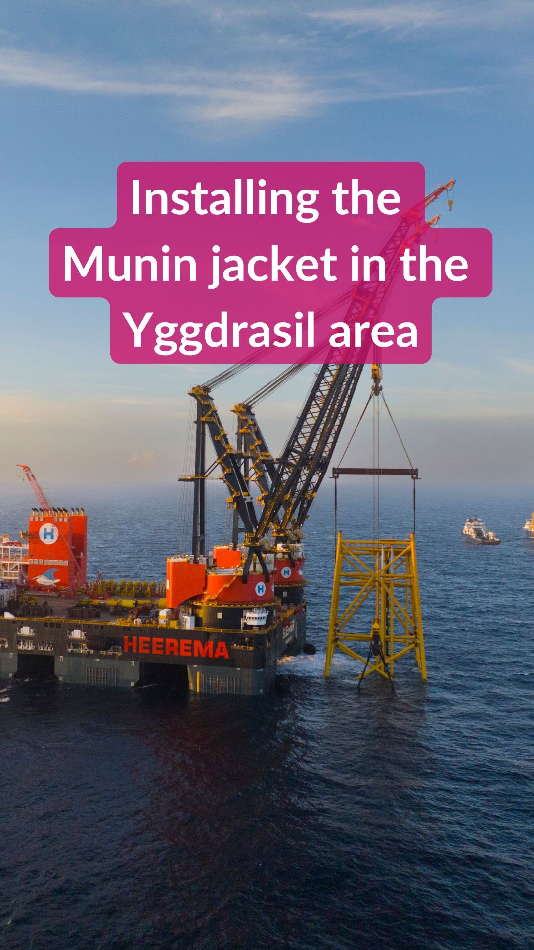 Touchdown 💪 The Munin jacket has been safely installed on the seabed in ...