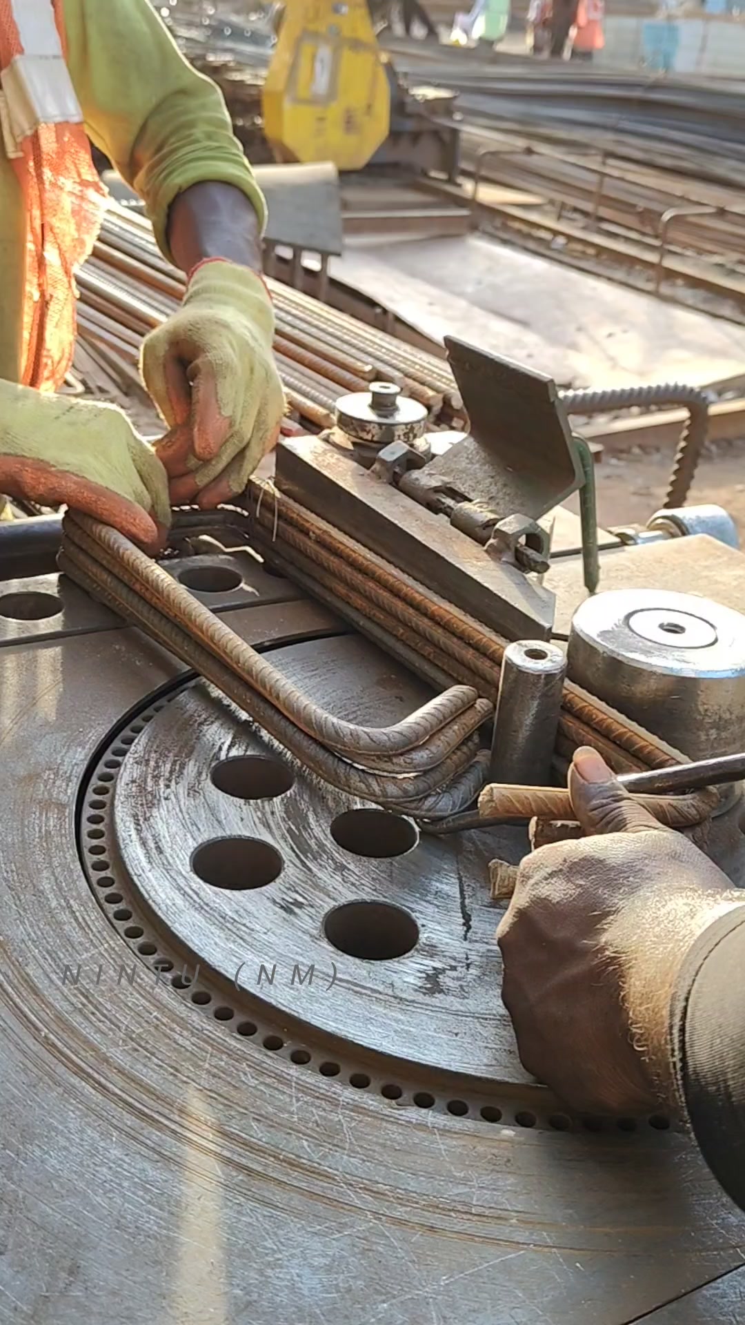 Good Practice Making Ring At Steel Yard! #barbender #construction # ...