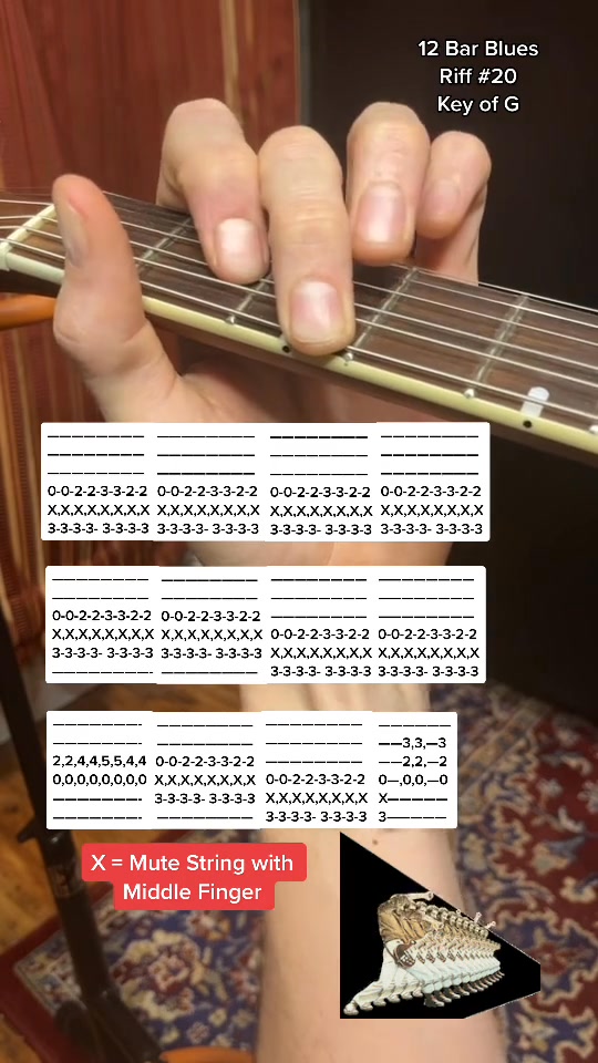 12 Bar Blues Riff in the Key of G on guitar. This is an easy one, you ...