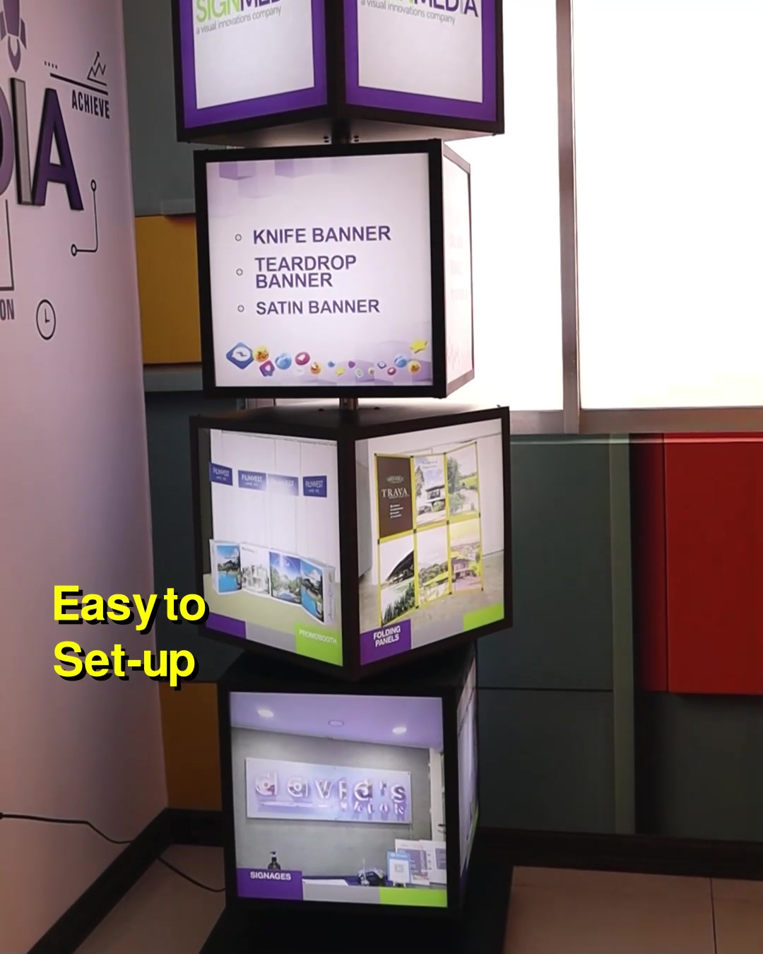 Rotating Cube Light Box Display Make your brand stand out with our ...