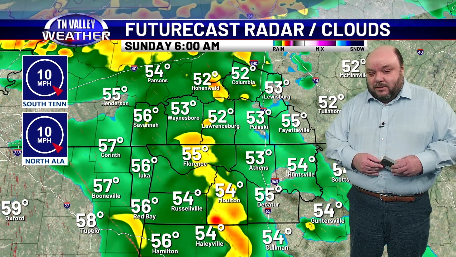 Fred Gossage is in the Tennessee Valley Weather Center on this Friday ...