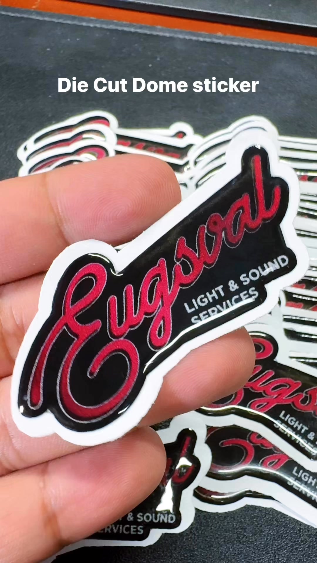 Die cut dome sticker Epoxy dome Holographic stickers #motovloggers and ...