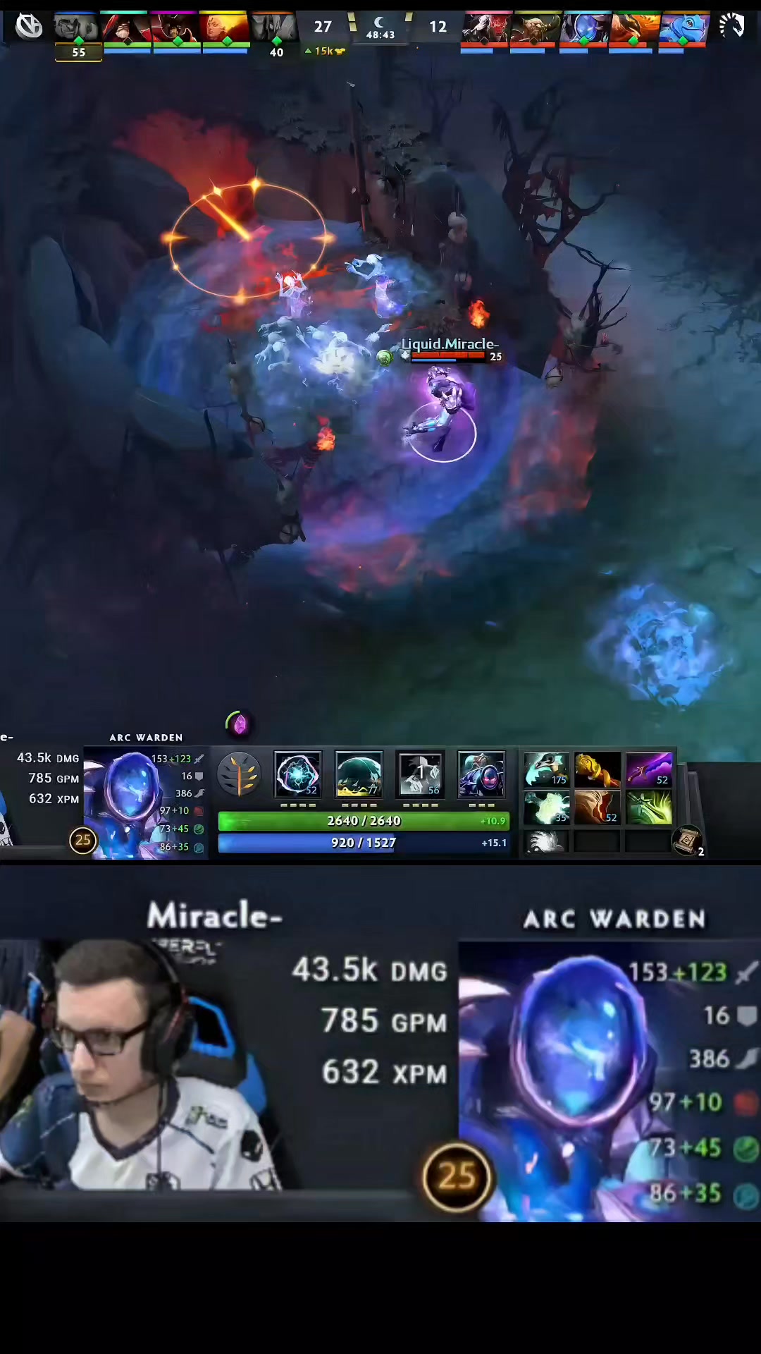 THROWBACK THURSDAY. Miracle 1 Shot Roshan kill with Arc warden ...
