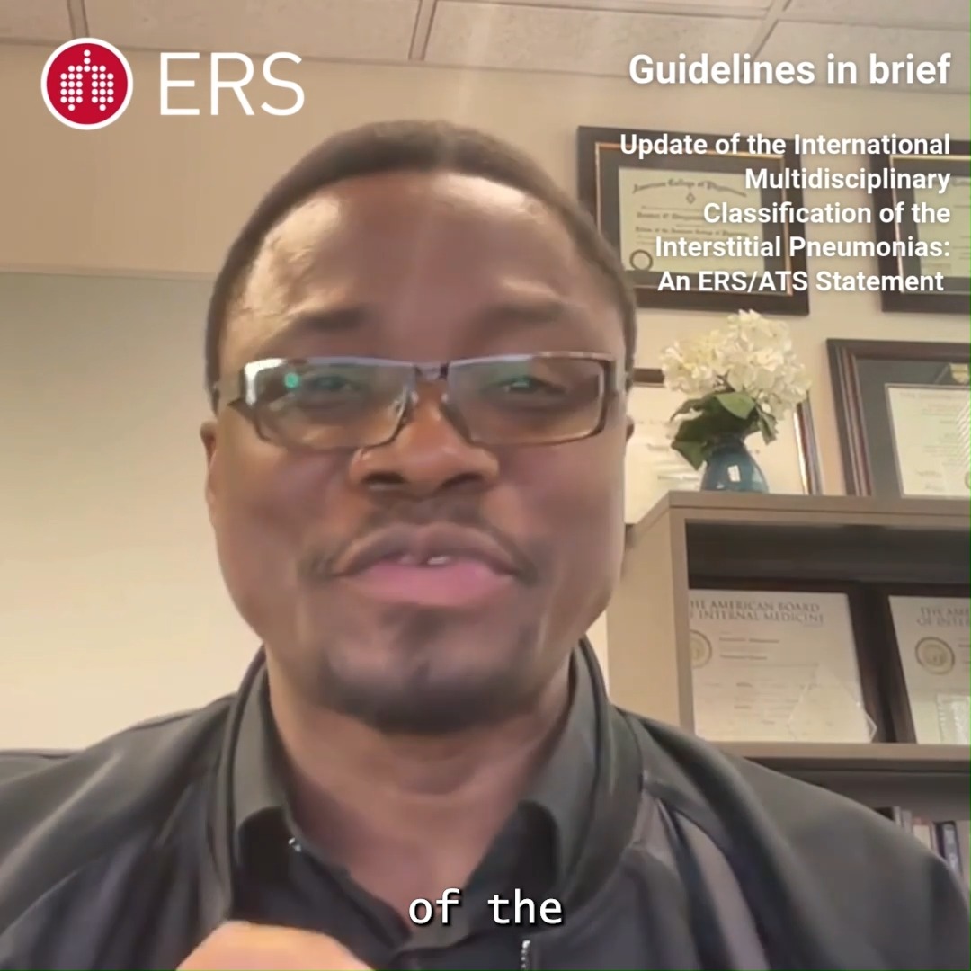 Dr Ayodeji Adegunsoye – statement Co-Chair – gives a brief overview on ...