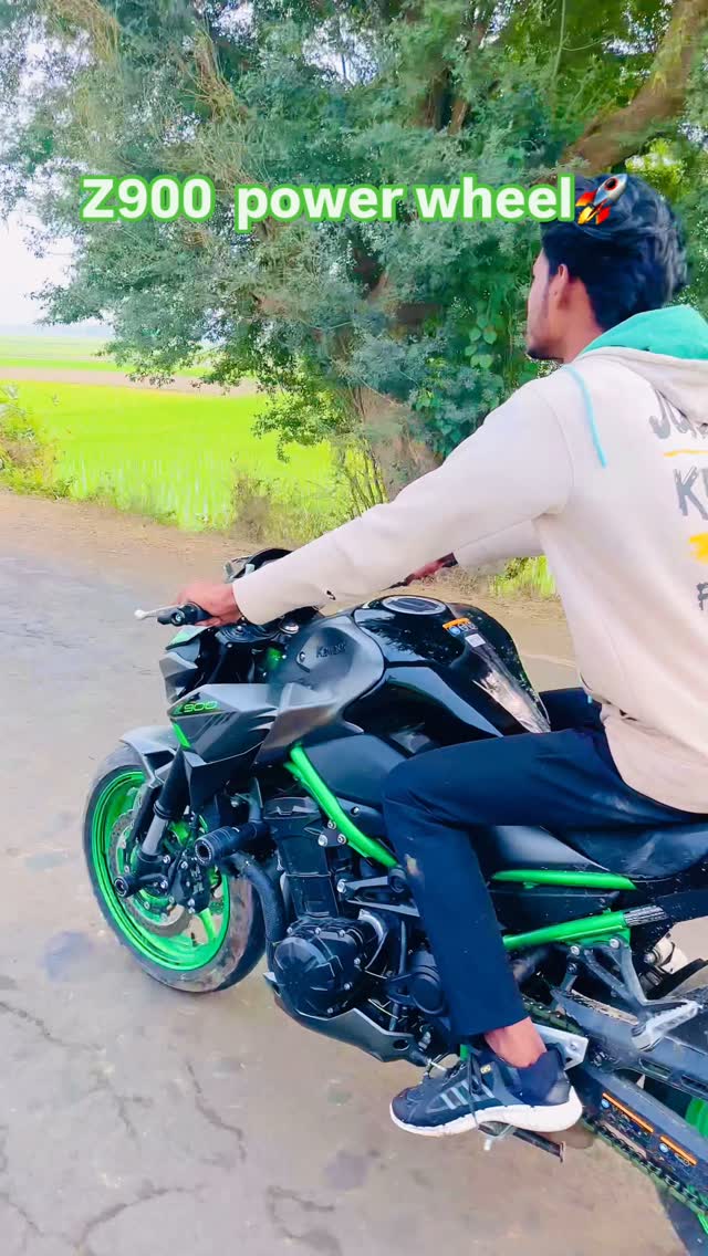 Z900 power wheel ☠️🚀💀 #reelsvideo #reels #realestate #vairal #bike # ...
