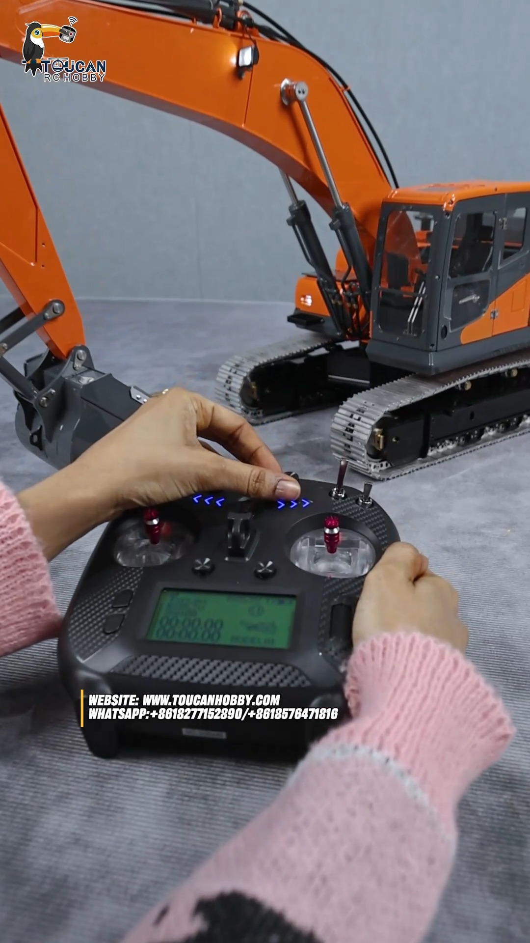 1/14 DX350LC full metal RC excavator outdoor unboxing. Solid metal