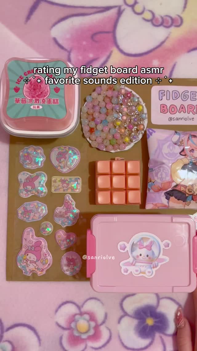 rating my fidget board asmr, favorite sounds edition 🩷 (# 2!!) lmk if ...