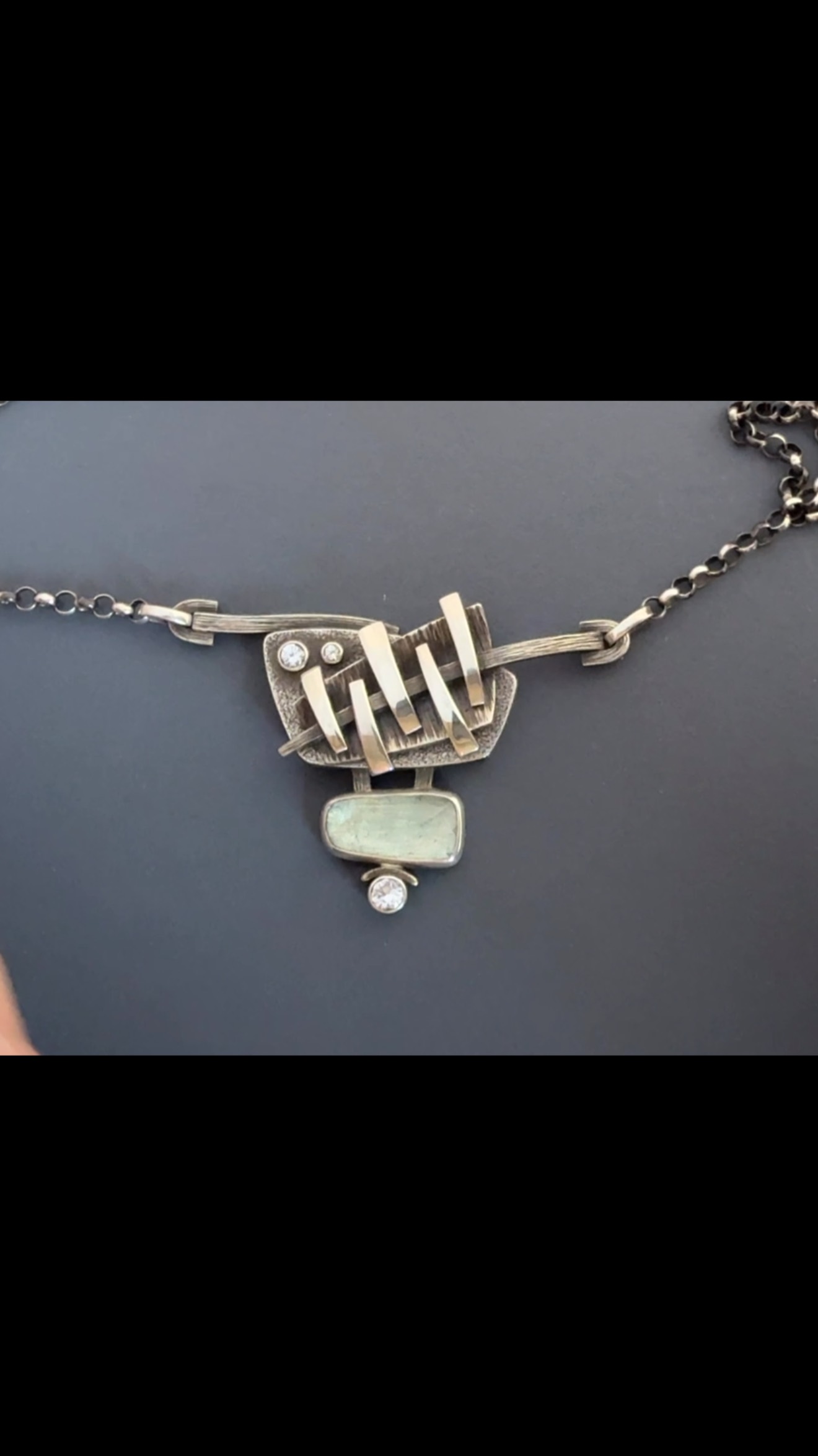 This is a recently completed 3-layered riveted pendant I hand ...