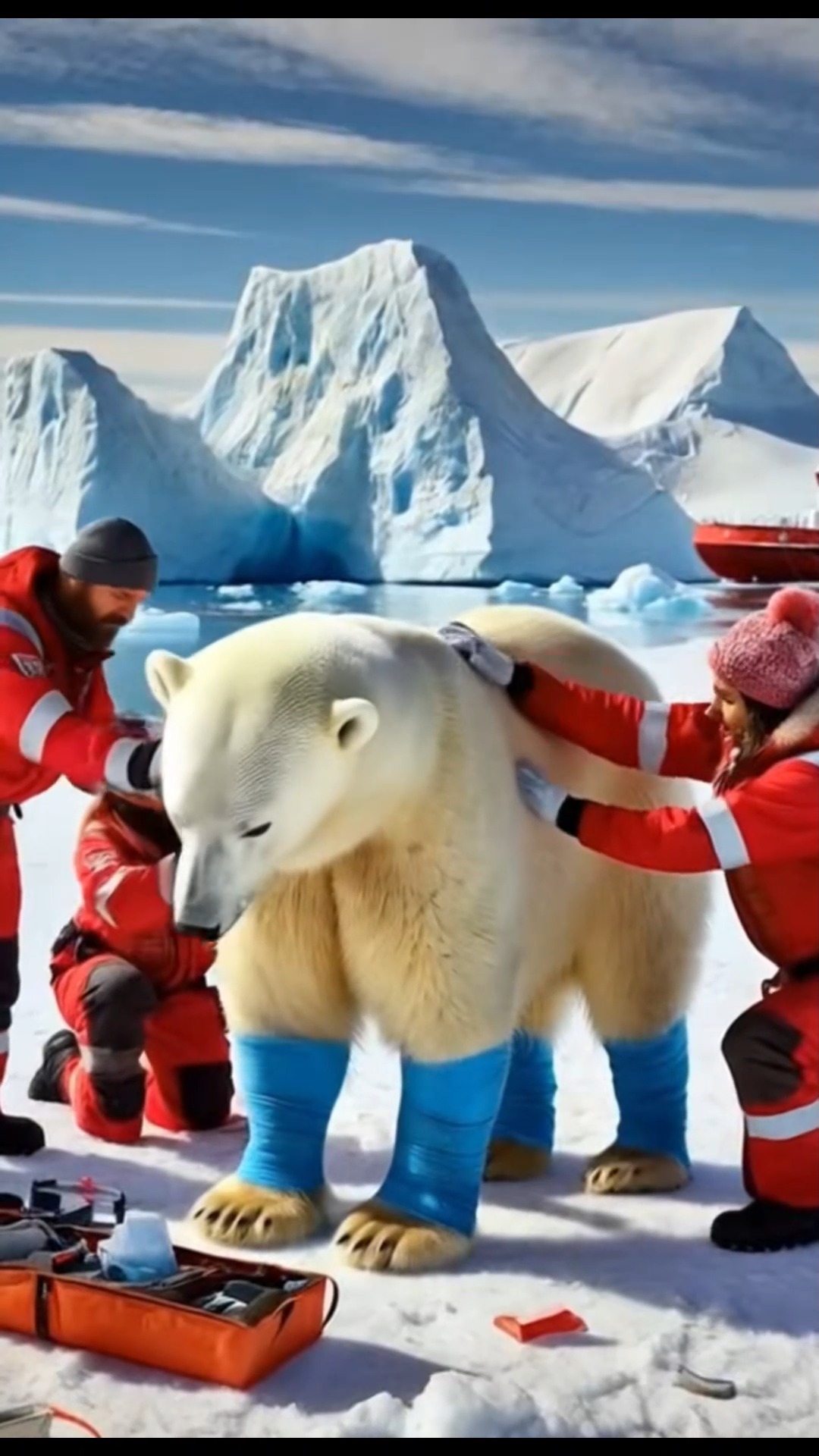 Poler Bear Rescue mission by Rescuer to save him from Eyes Syndrome ...