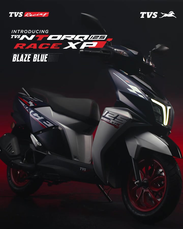 Introducing TVS NTORQ Race XP Blaze Blue, powered by iGO Assist Boost ...