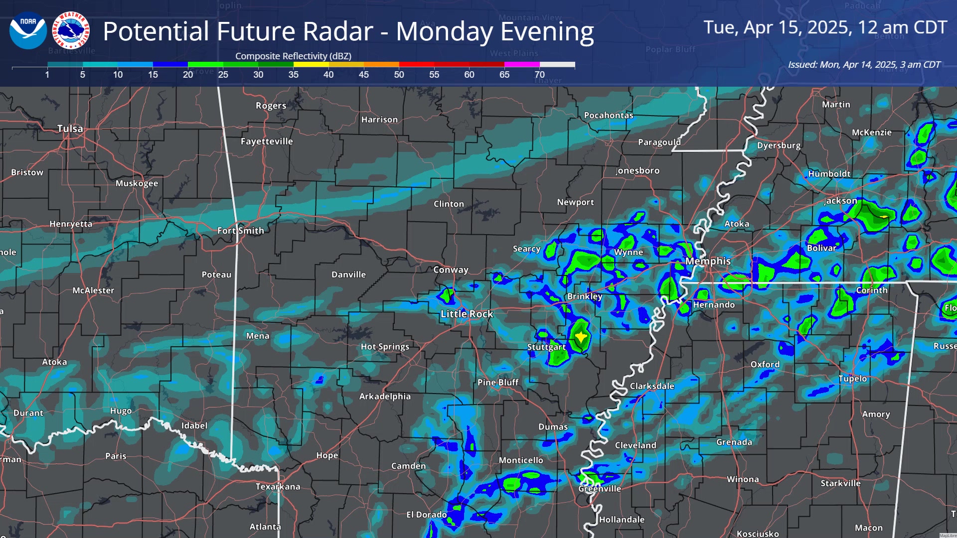 A few widely scattered showers are possible this evening into the ...