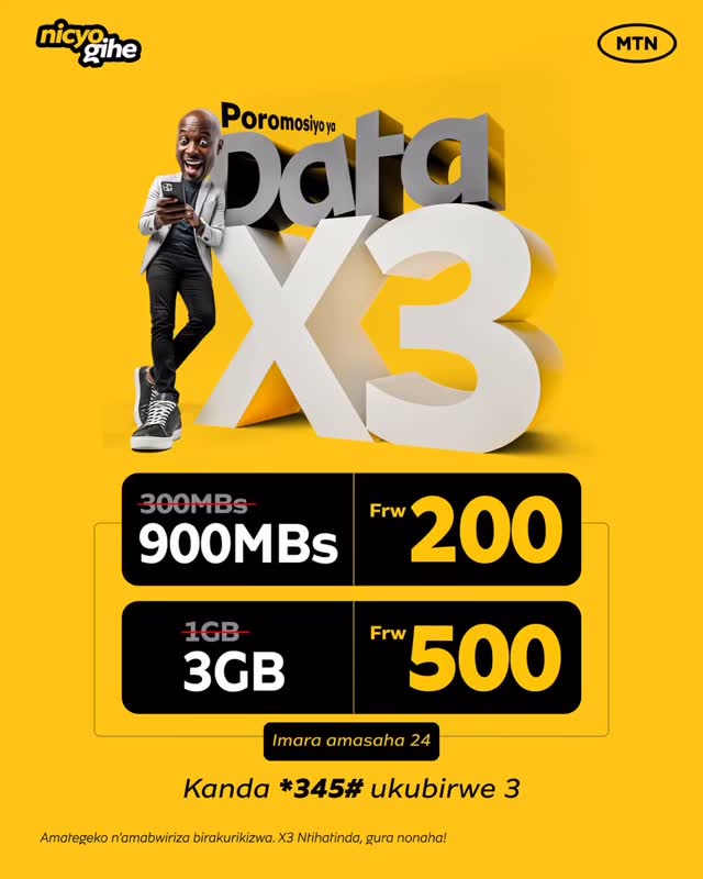 MTN Rwanda - This is not your regular deal. #TripleData is... | Facebook