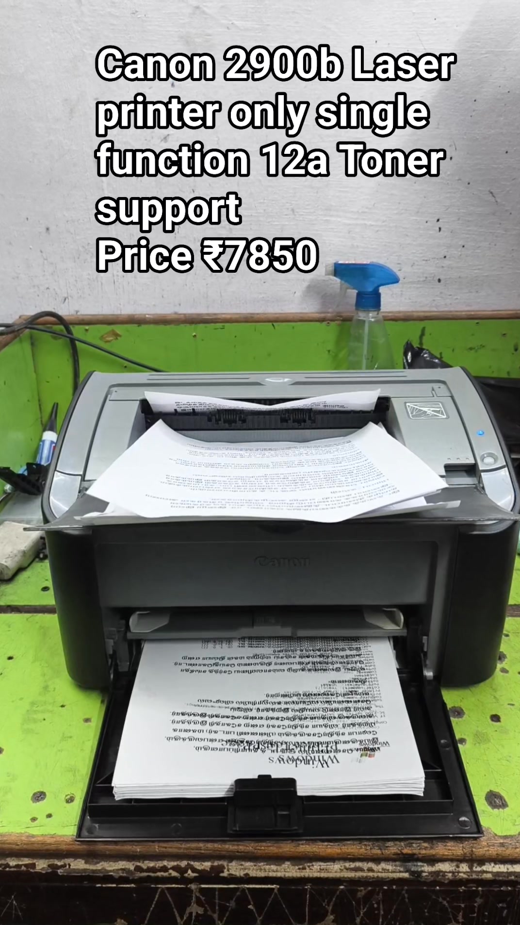 090921 42625 Canon 2900b Laser printer only single function 12a Toner ...