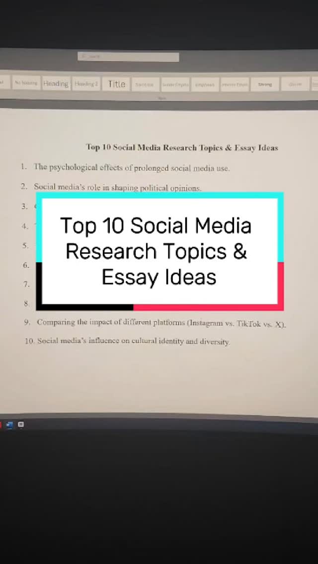Top 10 Social Media Research Topics & Essay Ideas These topics will ...