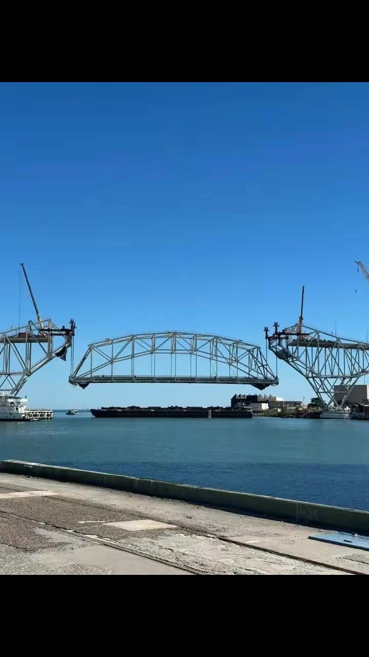 END OF AN ERA 🌉 Watching a piece of Corpus Christi history come down ...