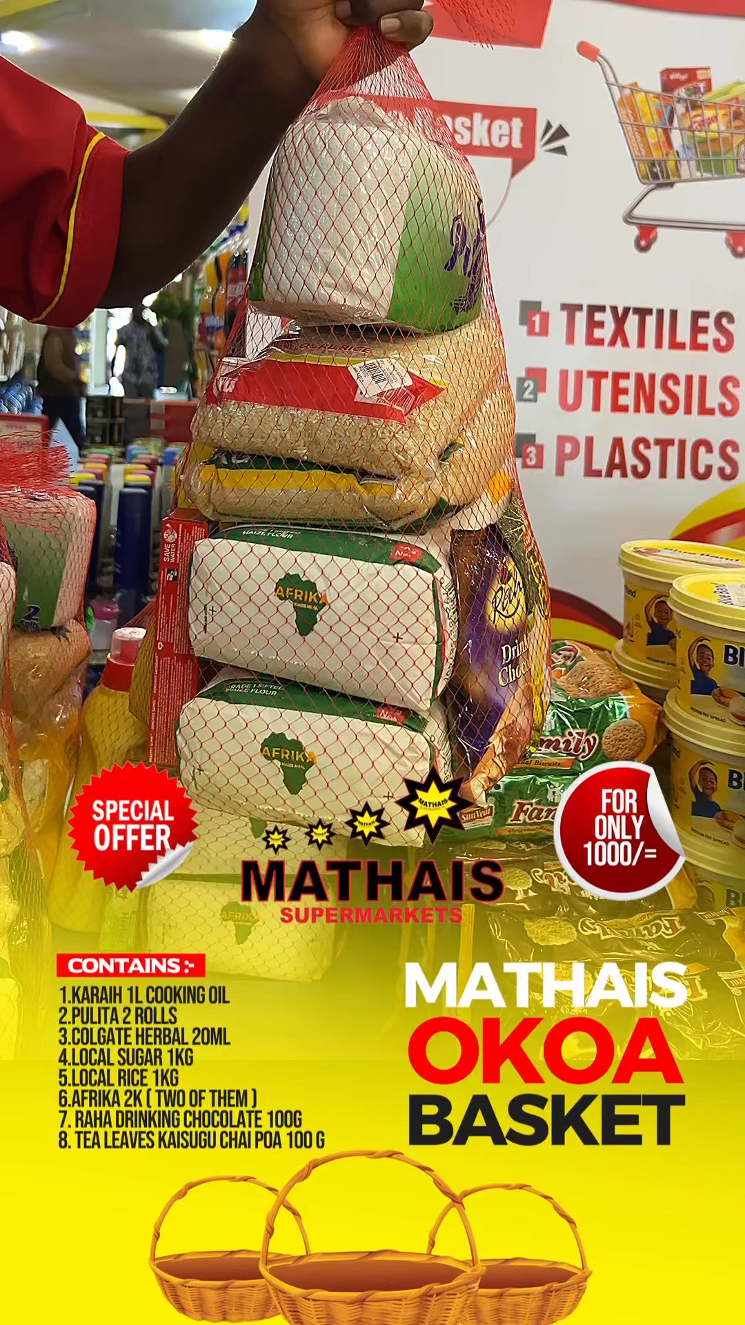 🛒 Okoa Basket is BACK at Mathais Supermarket! 🎉 Save more, shop smart ...