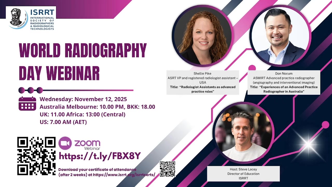 Re-run: the World Radiography Day - ISRRT Webinar on November 12, 2025 ...